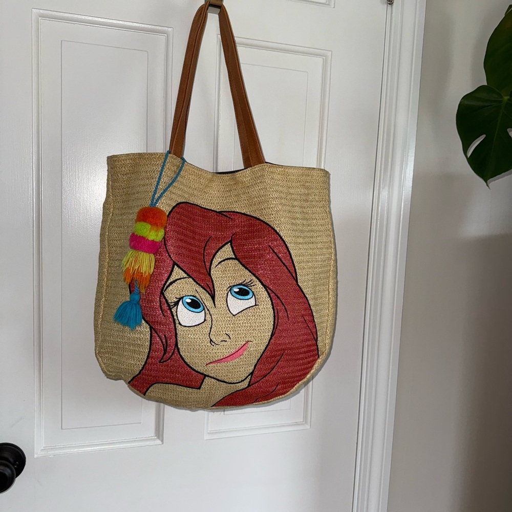 Danielle Nicole Ariel Straw Tote Bag with Brown Handles